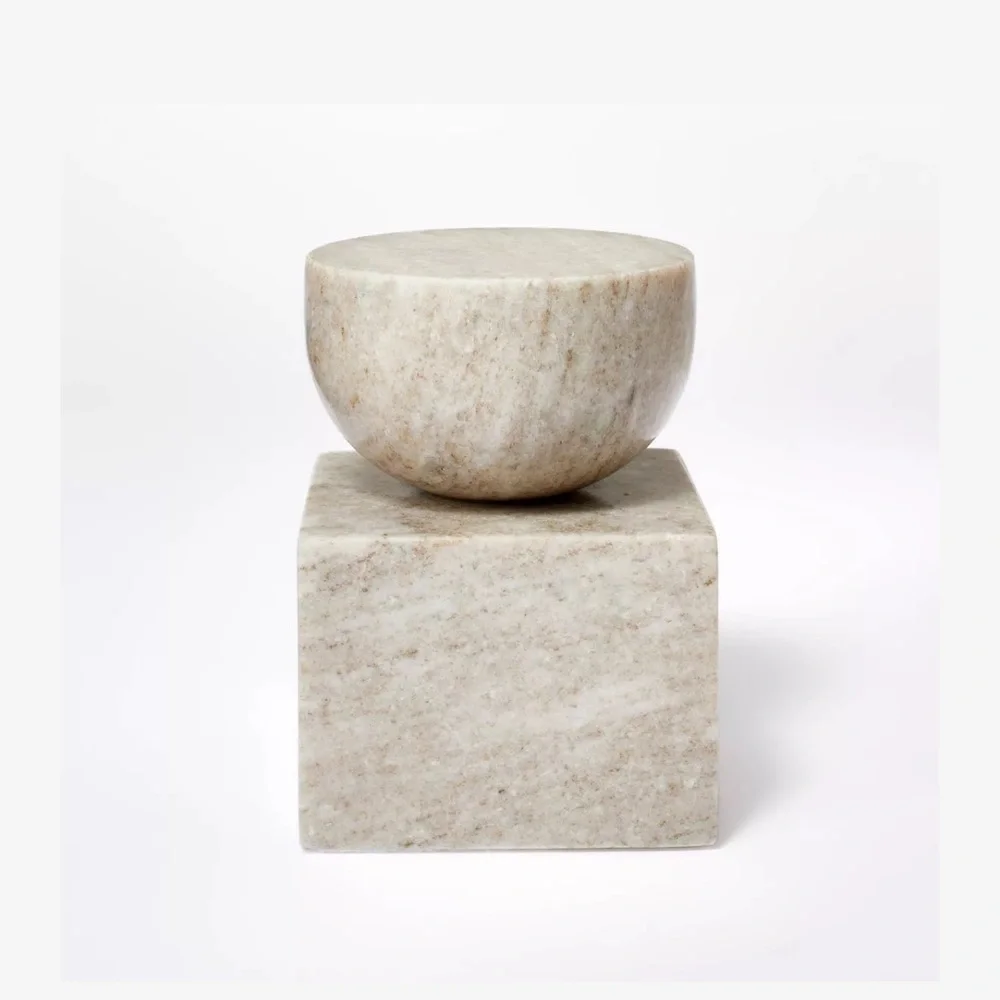 Modern Marble Figural Beige - Threshold designed with Studio McGee